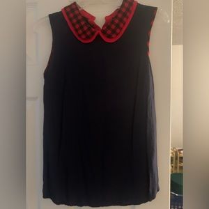 ModCloth Peter Pan Collar Tank top Blouse Sz Medium
